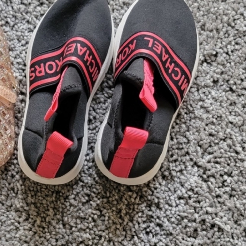 Michael Kors Black and Red Sneakers